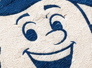 Embroidered patch of the HydraMerch mascot