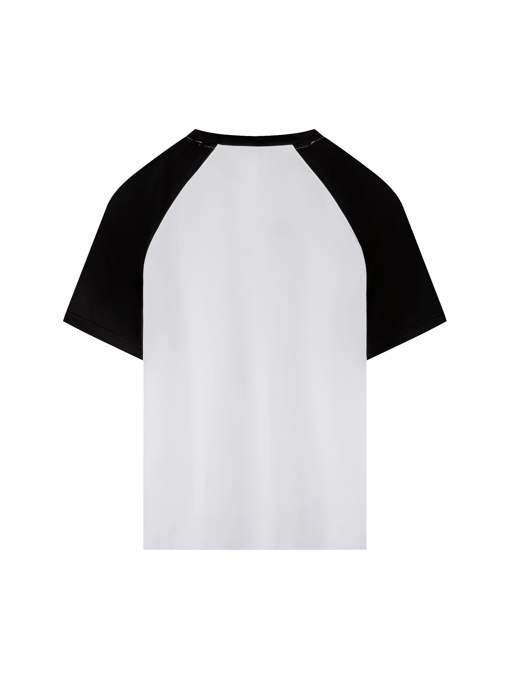 Contrast Raglan Sleeve Mesh T-Shirt back