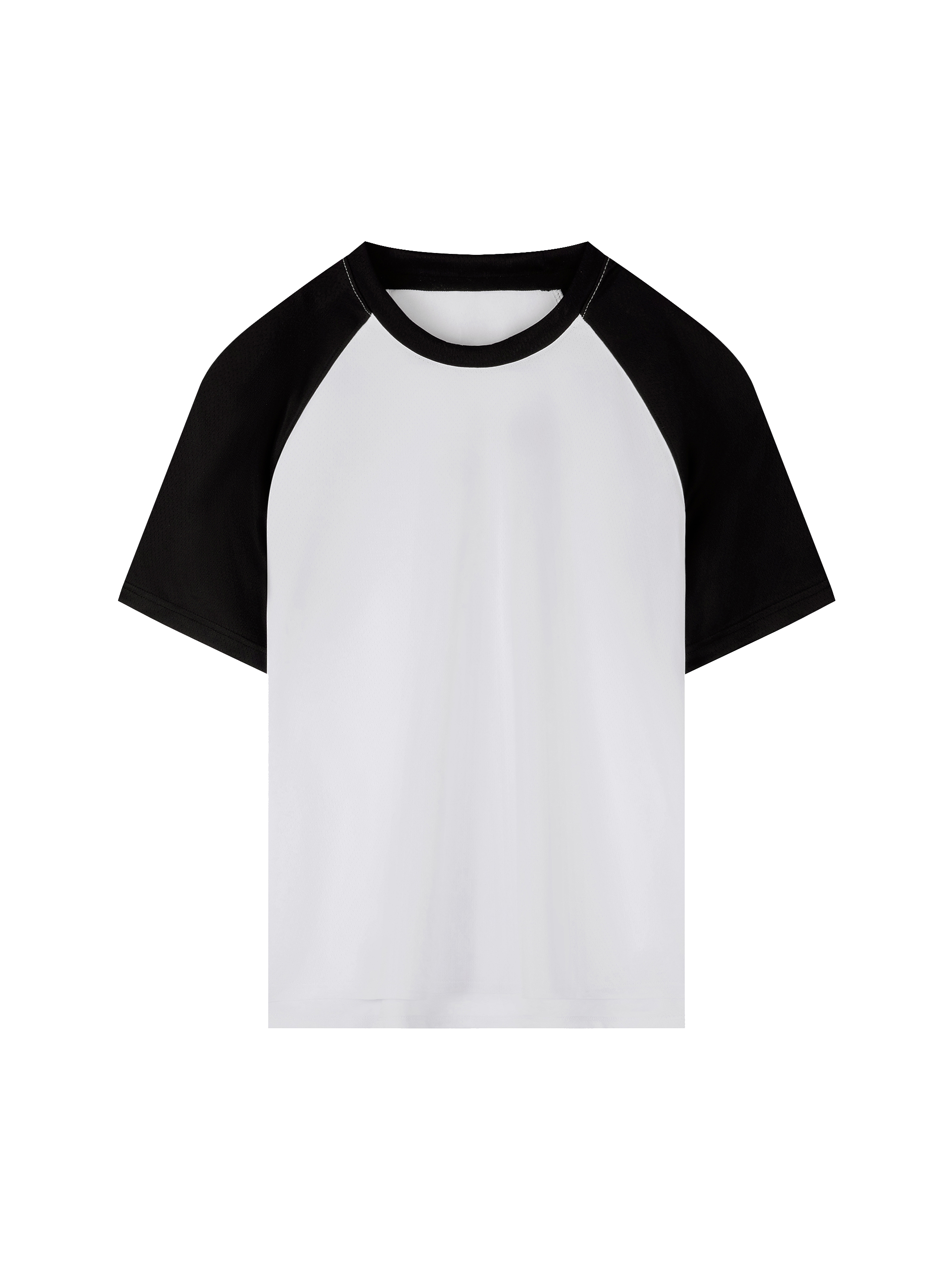 Contrast Raglan Sleeve Mesh T-Shirt front